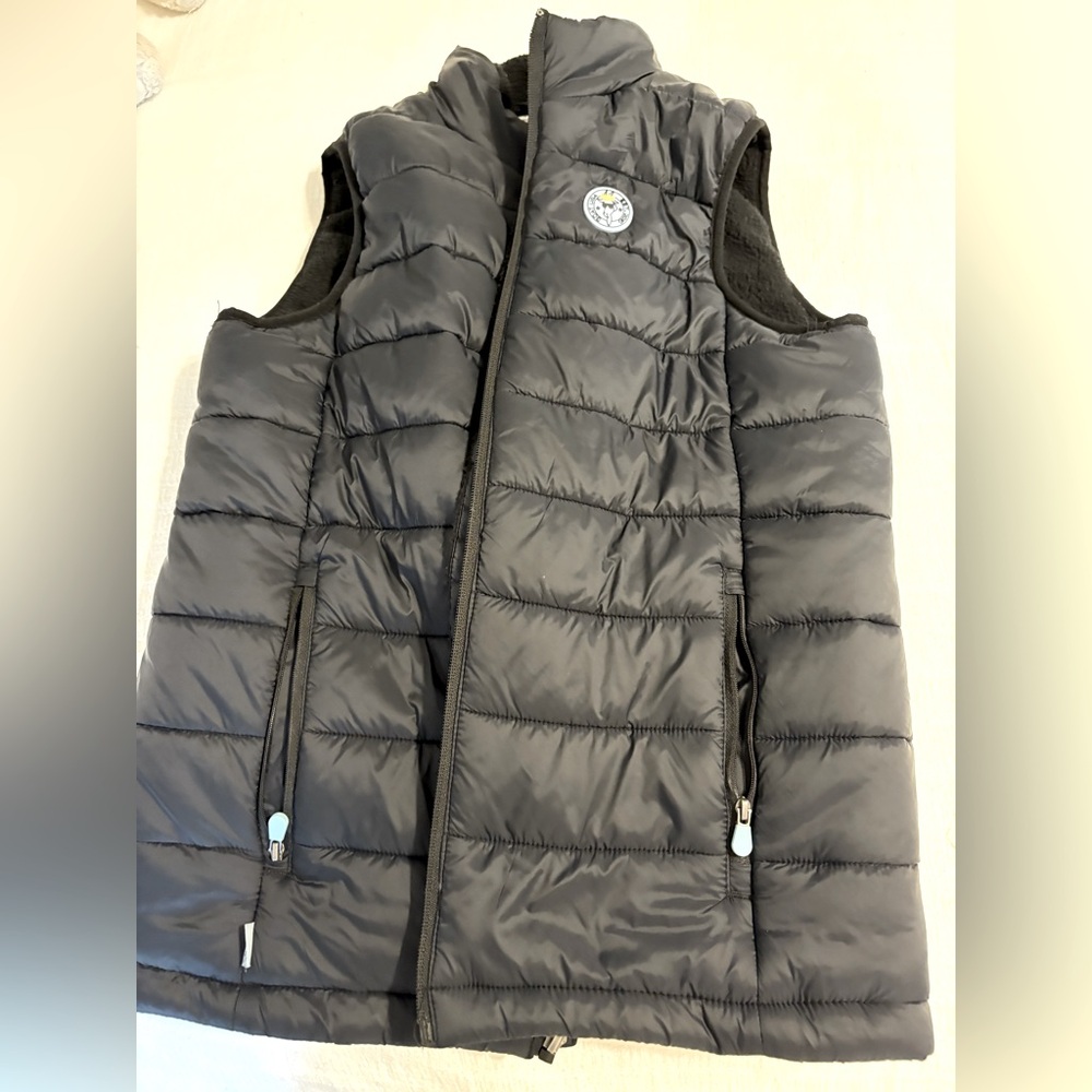Black GOAT USA Puffer Vest with Logo Patch